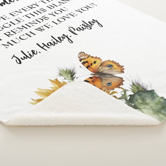 Modern Beste Nana Ooit kleinkinderen namen Floral Sherpa Deken (3/4)