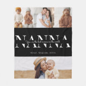 Modern Beste nanna zwart-wit 4 foto Fleece Deken (Voorkant)