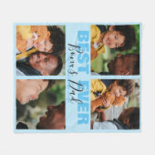 Modern Beste ooit Bonus Papa | Fotocollage Fleece (Voorkant (Horizontaal))