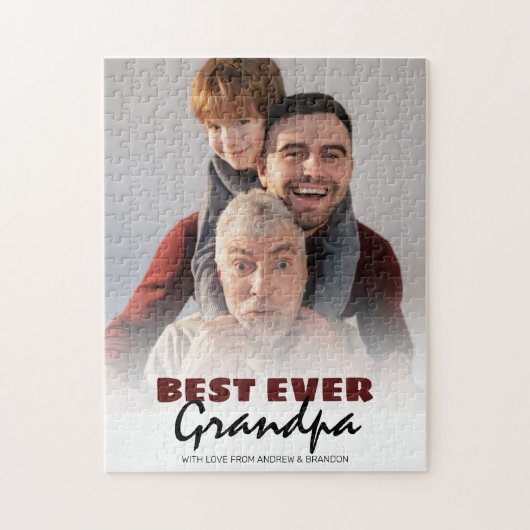 Modern Beste Ooit Opa | Foto Legpuzzel (Verticaal)