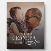 Modern Beste Opa Ooit Foto Persoonlijk Fotoplaat (Voorkant)