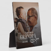 Modern Beste Opa Ooit Foto Persoonlijk Fotoplaat (Zijkant)
