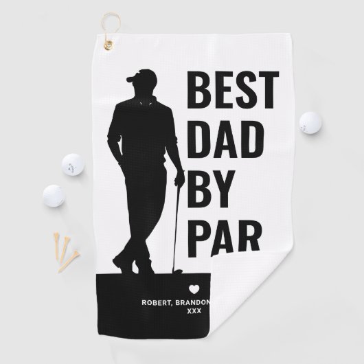 Modern Beste Pap Door Par Vaderdag Golfhanddoek (Insitu)