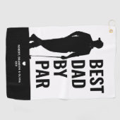 Modern Beste Pap Door Par Vaderdag Golfhanddoek (Horizontaal)