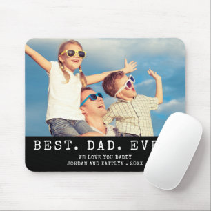 Modern BESTE PAPA OOIT Eén Foto Persoonlijk Muismat