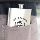 Modern Beste Papa Ooit Grill Meester Gepersonalise Flacon (Voorbeeld)