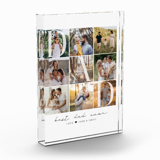 Modern Beste Papa Ooit Script 9 Fotorooster Papa G Fotoblokken (Links)