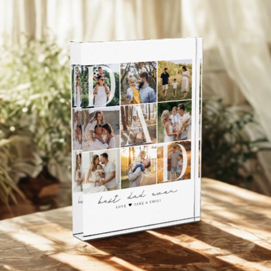 Modern Beste Papa Ooit Script 9 Fotorooster Papa G Fotoblokken