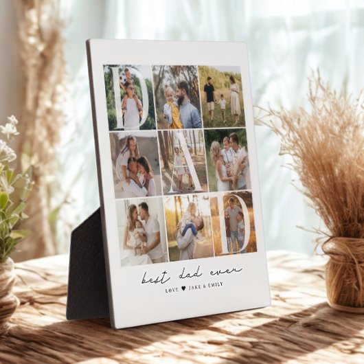 Modern Beste Papa Ooit Script 9 Fotorooster Papa G Fotoplaat