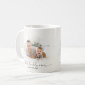 Modern Beste Papa Ooit Script Quote Namen Jaar Koffiemok (Voorkant links)