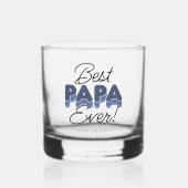Modern Beste Papa Ooit Whisky Glas (Voorkant)