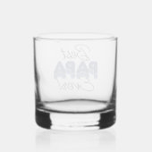 Modern Beste Papa Ooit Whisky Glas (Achterkant)