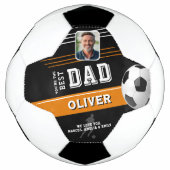 Modern Beste Papa Vader Geschenk Foto Voetbal  (Voorkant)
