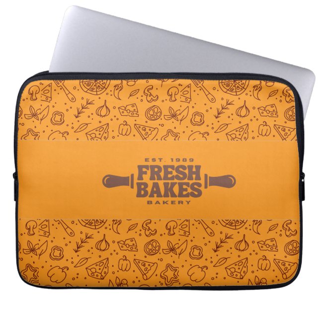 Modern Beste Pizza In De Stad Professioneel  Laptop Sleeve (Voorkant)