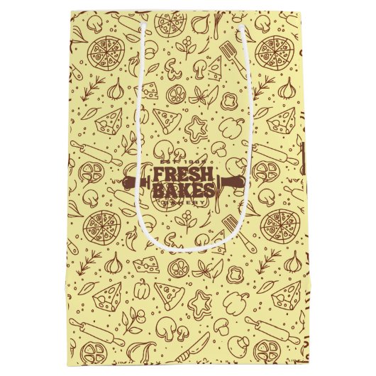 Modern Beste Pizza In De Stad Professioneel  Medium Cadeauzakje (Achterkant)