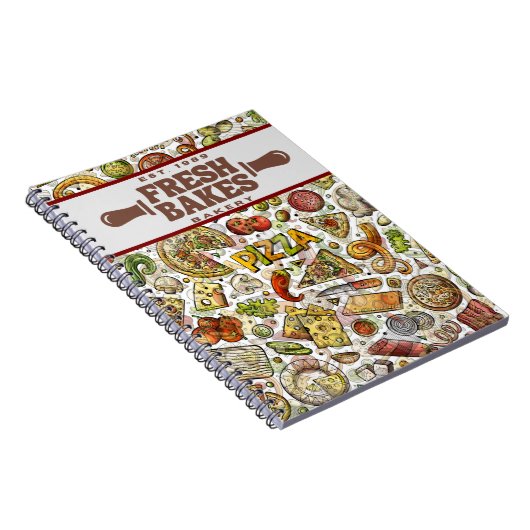 Modern Beste Pizza In De Stad Professioneel  Notitieboek (Rechterzijde)