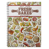 Modern Beste Pizza In De Stad Professioneel  Notitieboek (Voorkant)