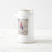 Modern beste vader ooit Foto vaderdag Bierpul (Voorkant links)