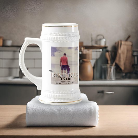 Modern beste vader ooit Foto vaderdag Bierpul