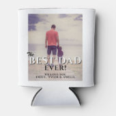 Modern beste vader ooit Foto vaderdag Blikjeskoeler (Voorkant)