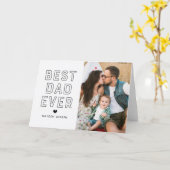 Modern beste vader ooit | Foto Vaderdag Kaart (Gele Bloem)