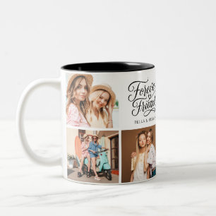 Modern Beste Vriend BFF Script foto Tweekleurige Koffiemok