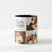 Modern Beste Vriend BFF Script foto Tweekleurige Koffiemok (Center)