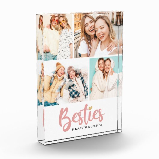 Modern beste vriend fotocollage blok (Links)