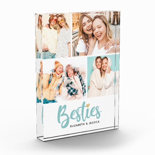 Modern beste vriend fotocollage blok (Links)