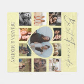 Modern | Beste vrienden | Hartfotocollage Fleece Deken (Voorkant (Horizontaal))