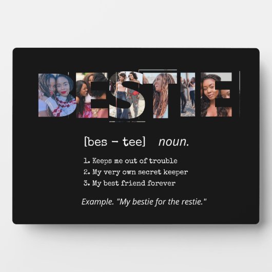 Modern Bestie BFF Best Friends Photo Collage Cute Fotoplaat (voorkant)