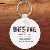 Modern Bestie BFF Best Friends Photo Collage Cute Sleutelhanger (Voorkant)