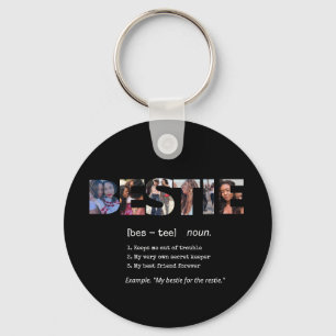 Modern Bestie BFF Best Friends Photo Collage Cute Sleutelhanger