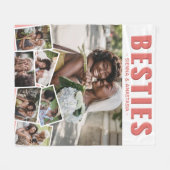 Modern Bestie Photo Snap Collage | Vrienden Fleece Deken (Voorkant (Horizontaal))