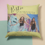 Modern Bestie Quote Foto gepersonaliseerd BFF Kussen<br><div class="desc">Modern Best Friends Quote BFF Sierkussen - Vrienden zijn de familie die we voor onszelf kiezen. Dit kussen is het perfecte eerbetoon als het leven soms te druk wordt, maar je wilt dat je beest weet dat je er altijd voor hen zult zijn! Deze druk kenmerkt één hoofdfoto van u...</div>