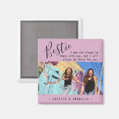 Modern Bestie Quote Foto gepersonaliseerd BFF Magneet (Voorkant / Achterkant)