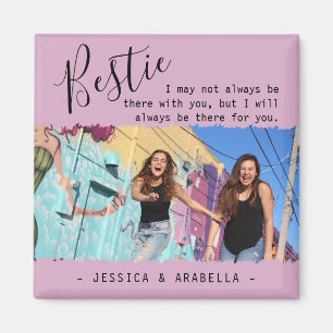 Modern Bestie Quote Foto gepersonaliseerd BFF Magneet