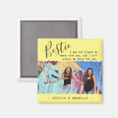Modern Bestie Quote Foto gepersonaliseerd BFF Magneet (Voorkant / Achterkant)