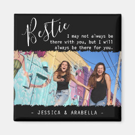 Modern Bestie Quote Foto gepersonaliseerd BFF Magneet