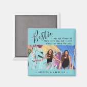 Modern Bestie Quote Foto gepersonaliseerd BFF Magneet (Voorkant / Achterkant)