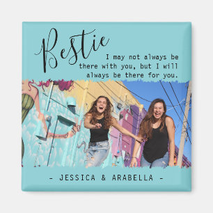 Modern Bestie Quote Foto gepersonaliseerd BFF Magneet