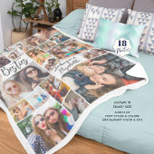 Modern Besties 18 Foto Collage Script Fleece Deken