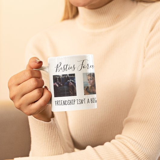 Modern | Besties | 4 Foto Tweekleurige Koffiemok