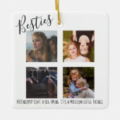 Modern | Besties | 4 Fotokerstboom Keramisch Ornament (Voorkant)