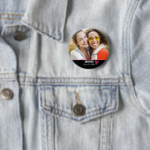 Modern Besties Best Friend Photo Ronde Button 5,7 Cm (In situ)