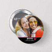 Modern Besties Beste Vriend Foto Ronde Button 5,7 Cm (Voorkant /achterkant)