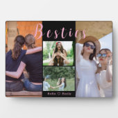 Modern Besties BFF 4-foto collage plaque Fotoplaat (voorkant)