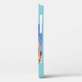 Modern Besties-foto-monogram | Blauw Case-Mate iPhone Case (Achterkant / Links)