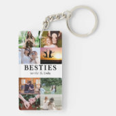 Modern Besties Fotocollage – Schattige & Aangepast Sleutelhanger (achterkant)