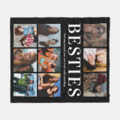 Modern Besties Gift | Beste vrienden Fleece Deken (Voorkant (Horizontaal))